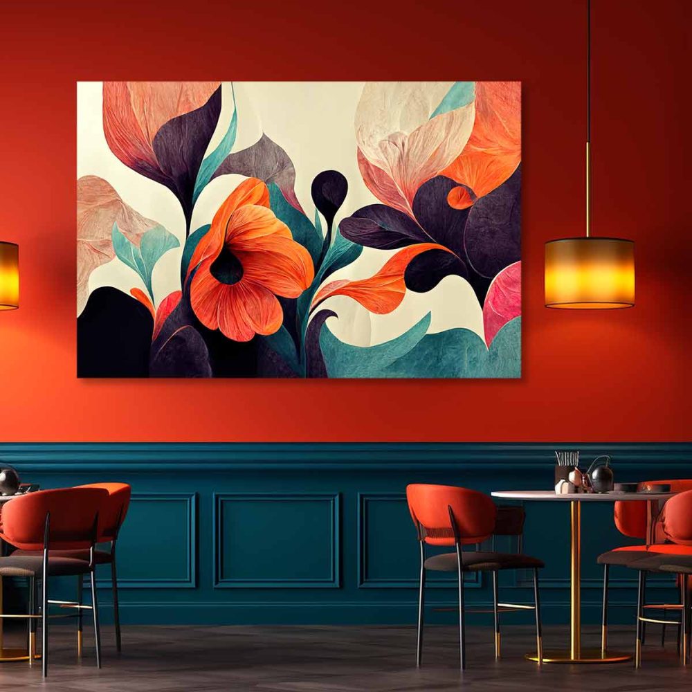 Toile murale fleur