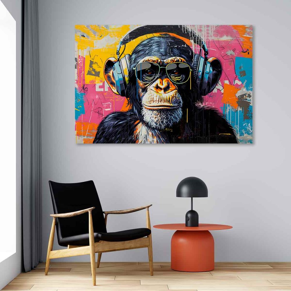 Tableau singe street art Tableau singe street art
