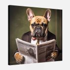 Tableau chien costume