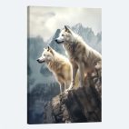 Tableau loup blanc