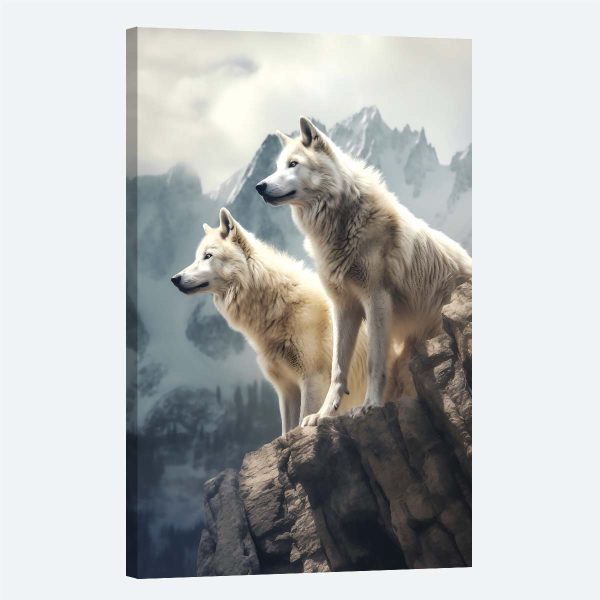 Tableau loup blanc Tableau loup blanc