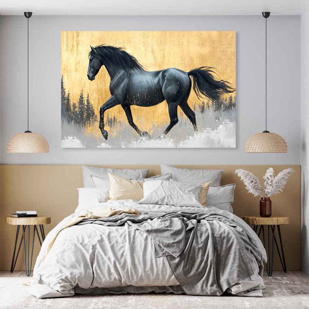 Toile cheval moderne