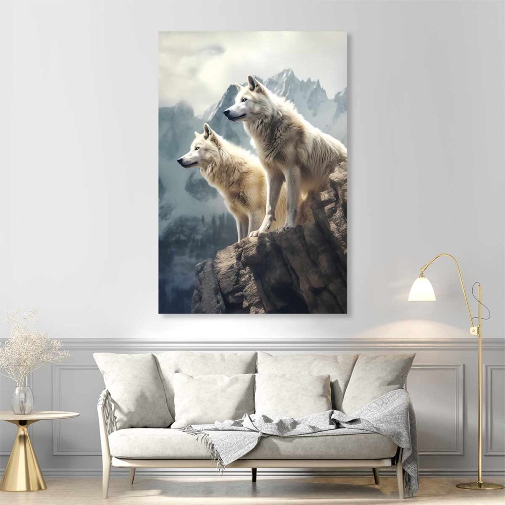Toile loup blanc
