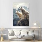 Toile loup blanc