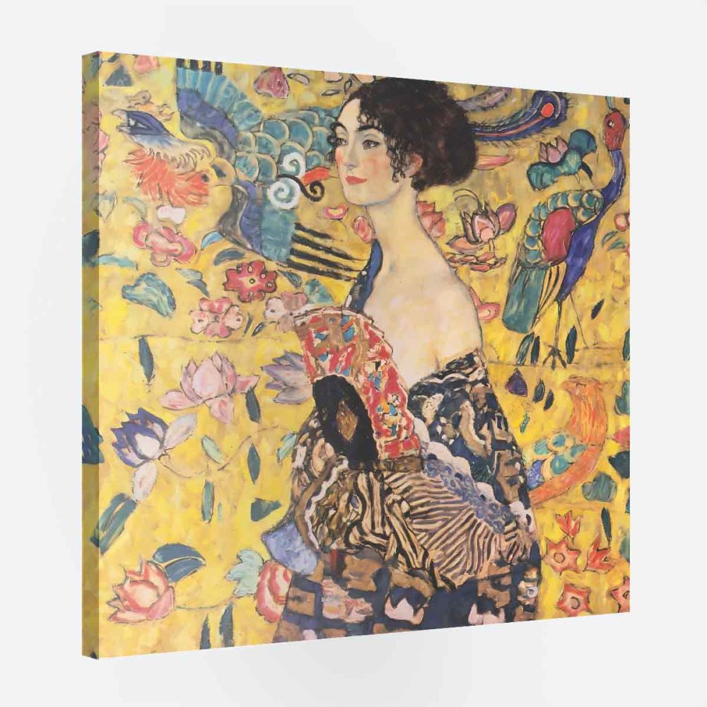 Tableau Klimt la Dame à l'éventail