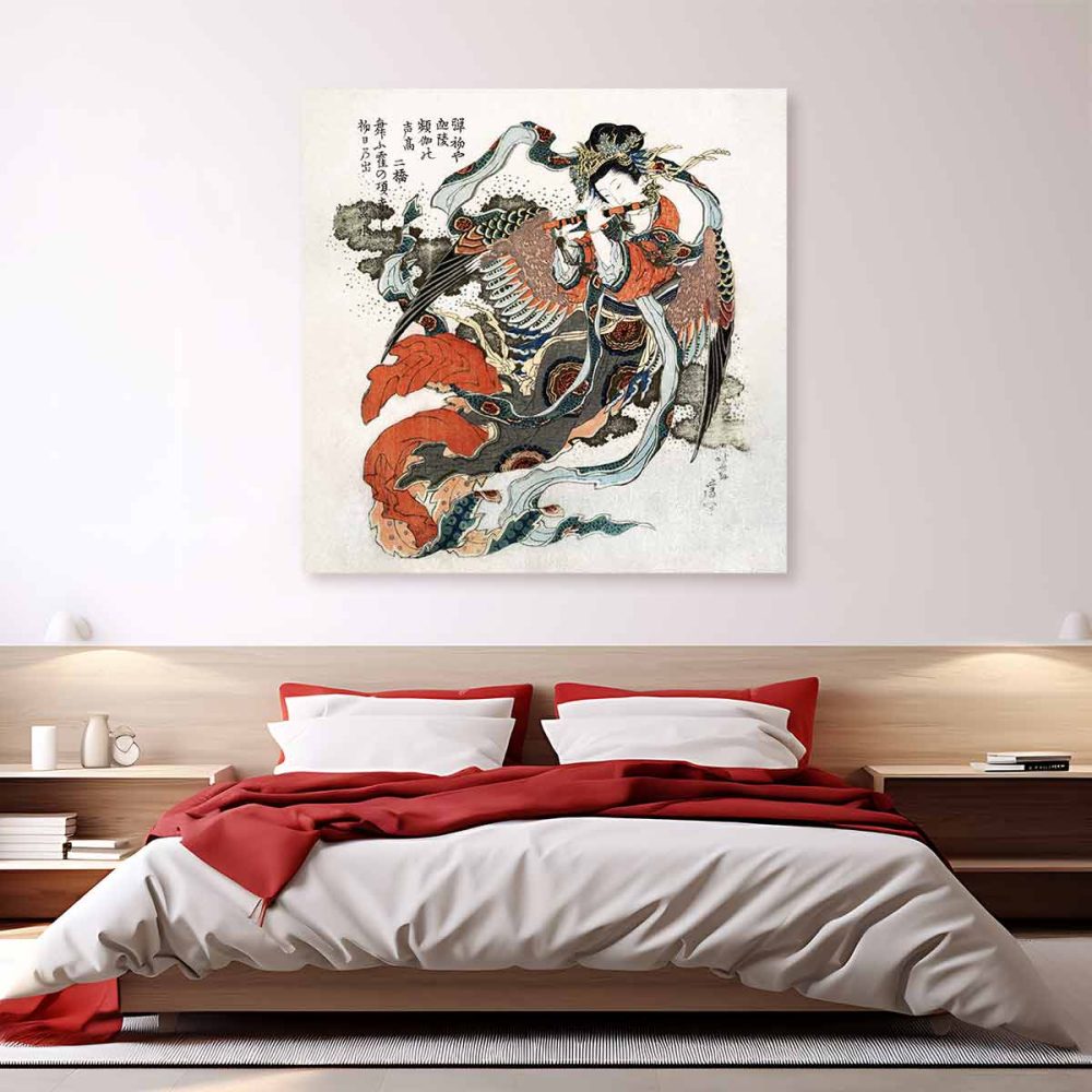 Toile Hokusai-femme japonaise Toile Hokusai-femme japonaise