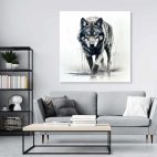Tableau déco loup