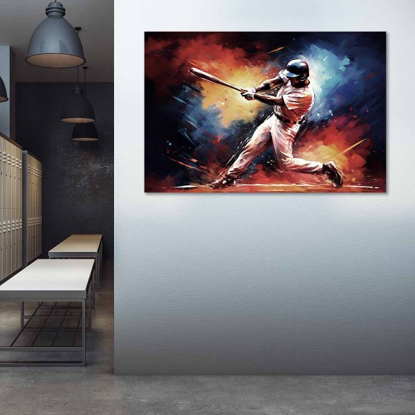 Tableau mural baseball moderne