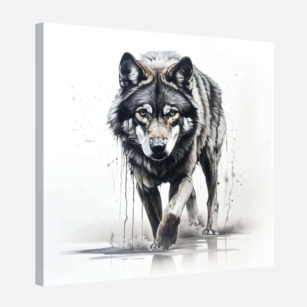Tableau mural loup