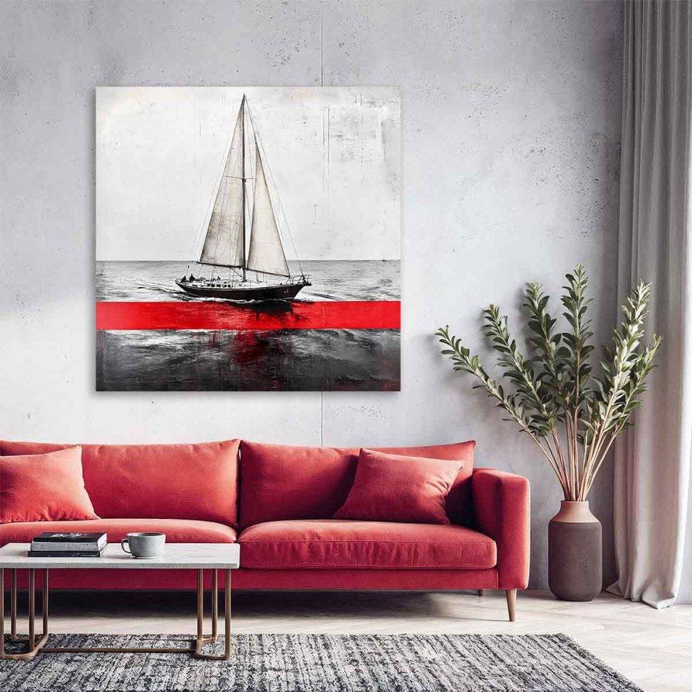 Cadre bateau abstrait