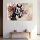 Cadre cheval abstrait