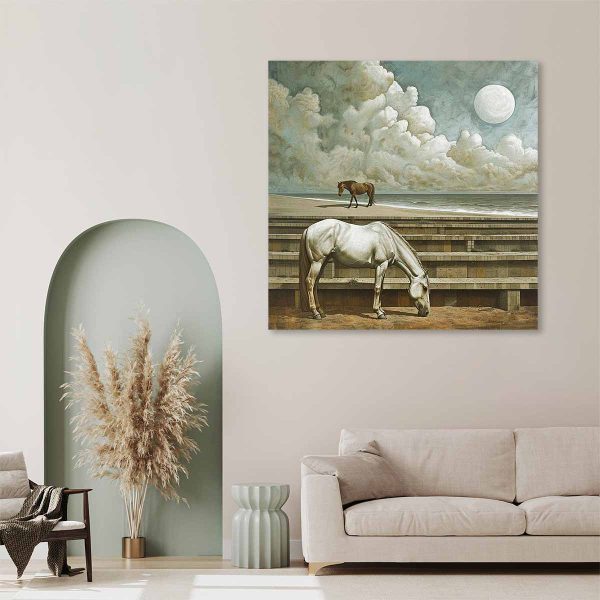Cadre cheval vintage
