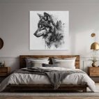 Cadre loup moderne