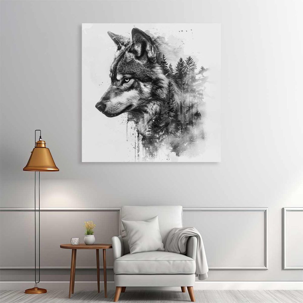 Décoration loup moderne