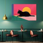 Décoration murale chat moderne