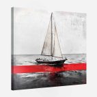 Tableau bateau abstrait