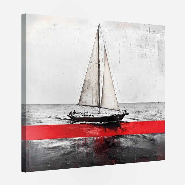 Tableau bateau abstrait