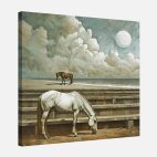 Tableau cheval vintage