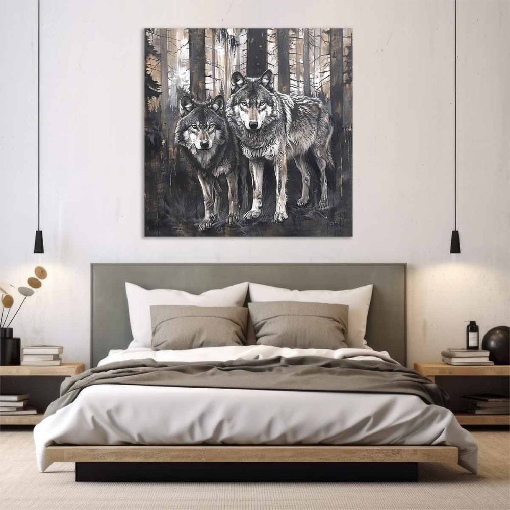 Tableau loup chambre Tableau loup chambre