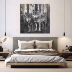 Tableau loup chambre
