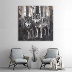 Tableau loup décoration