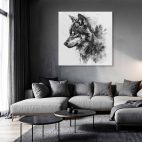 Tableau loup moderne