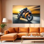 Tableau moto de course