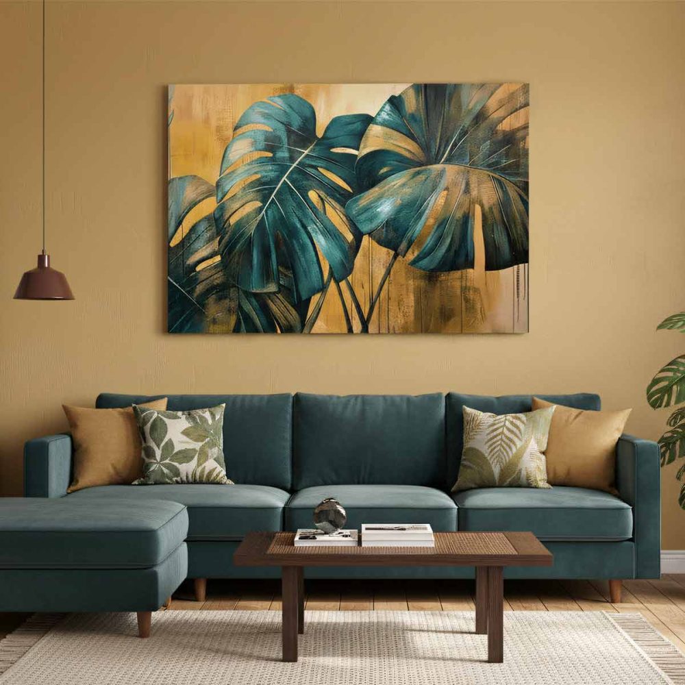 Tableau tropical salon moderne