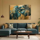 Tableau tropical salon moderne