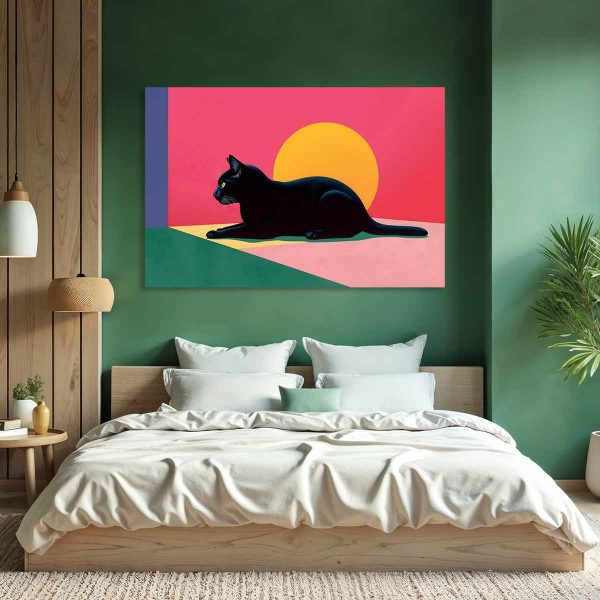 Toile chat moderne