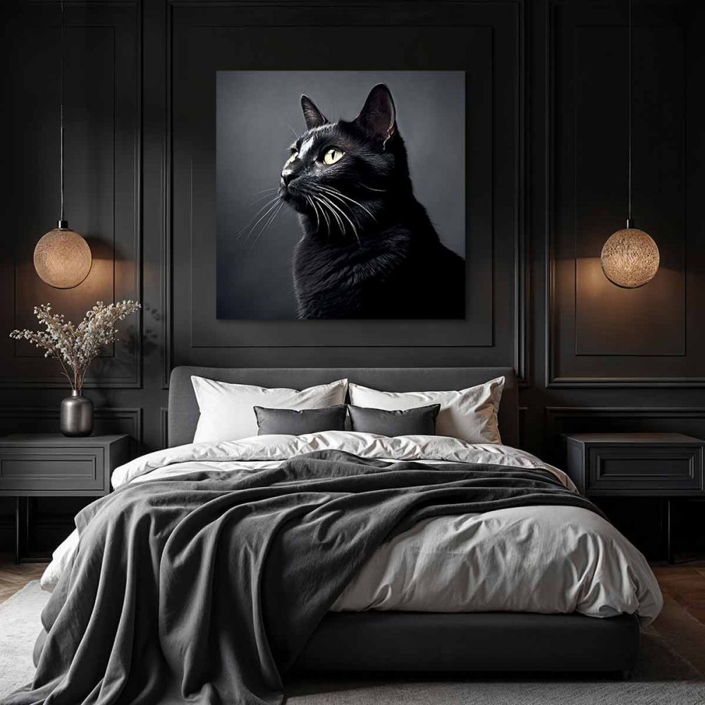 Toile chat noir