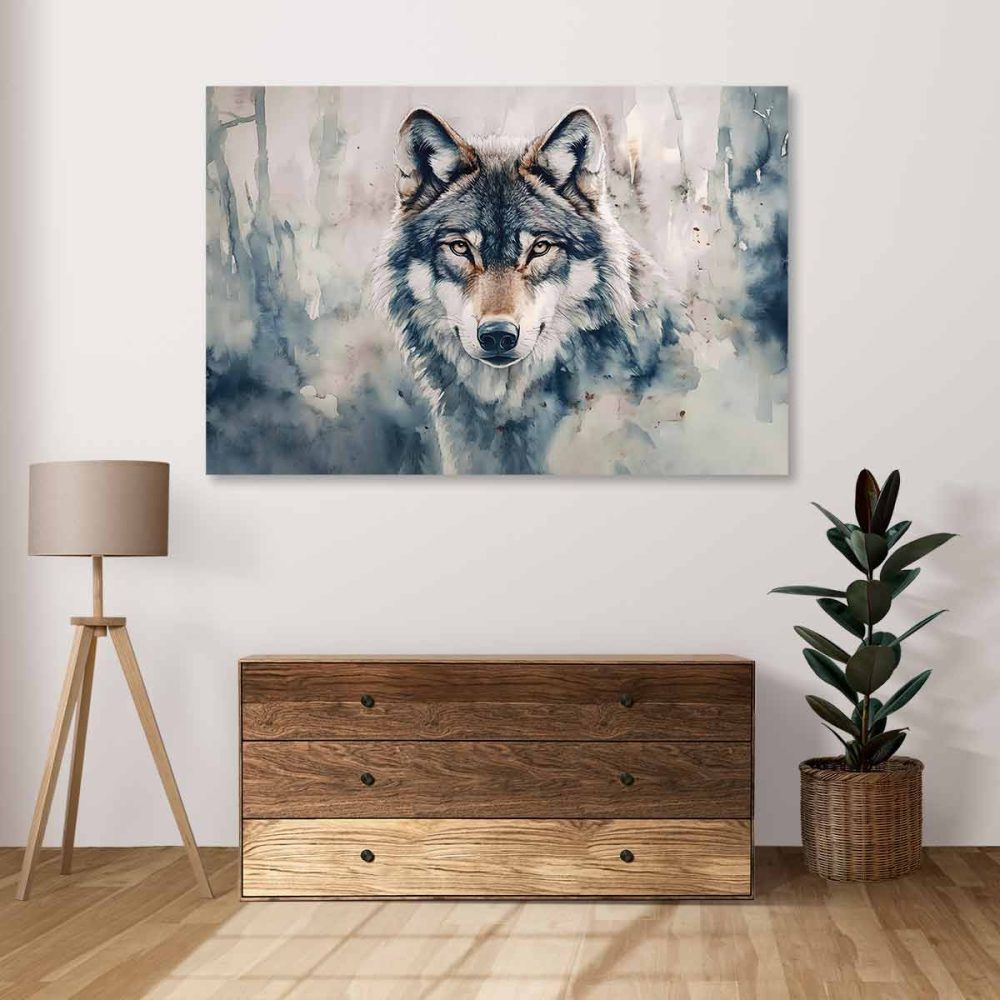 Toile loup aquarelle Toile loup aquarelle
