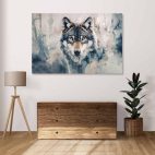 Toile loup aquarelle