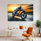 Toile moto de course