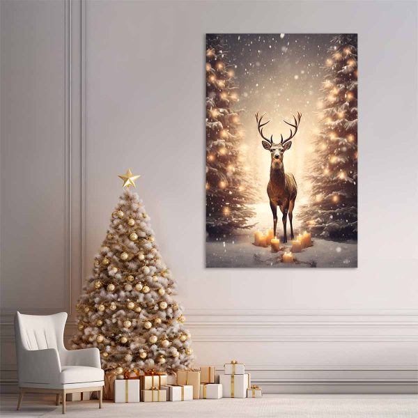 Cadre de Noël cerf