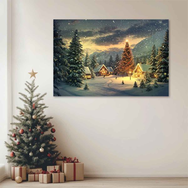 Cadre de Noël-Paysage forêt