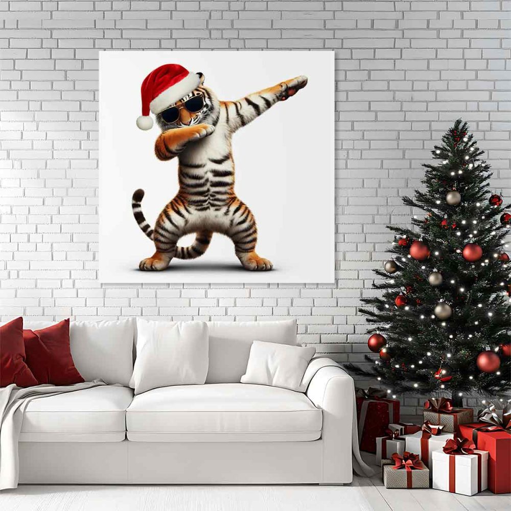 Cadre de Noël-Tigre fun Cadre de Noël-Tigre fun