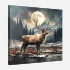 Décoration de noël-Cerf forêt