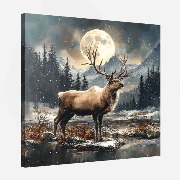 Décoration de noël-Cerf forêt