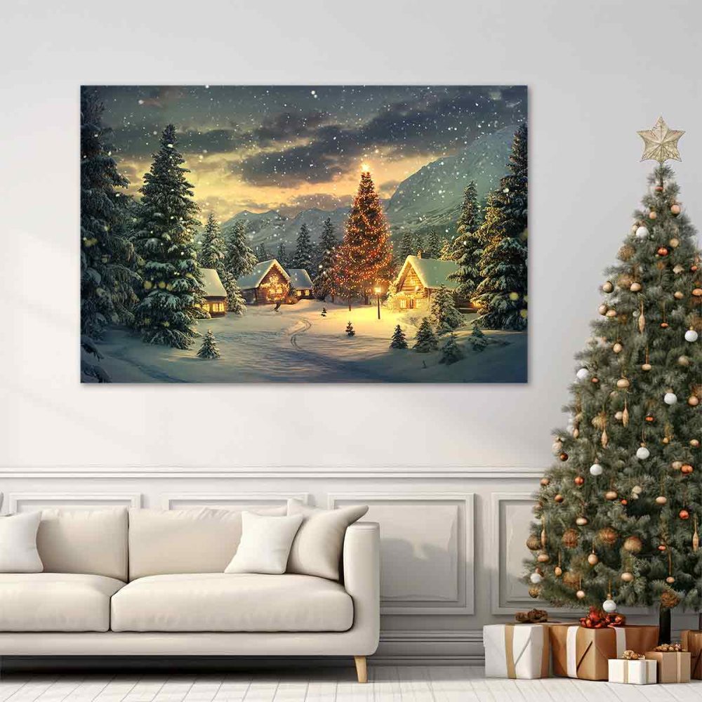 Décoration de Noël-Paysage forêt Décoration de Noël-Paysage forêt