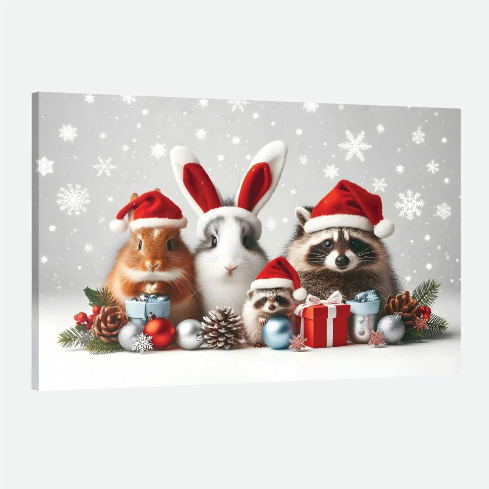 Tableau de Noël-animaux fun Tableau de Noël-animaux fun