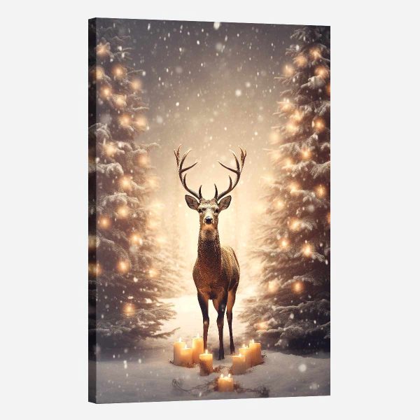 Tableau de Noël cerf