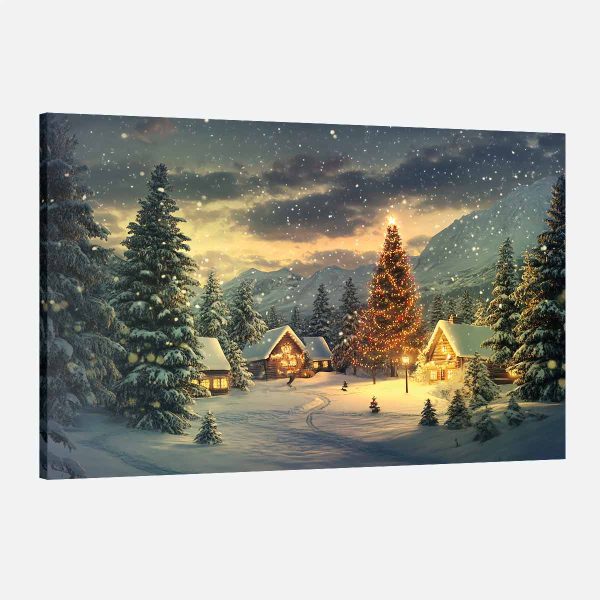 Tableau de Noël-Paysage forêt