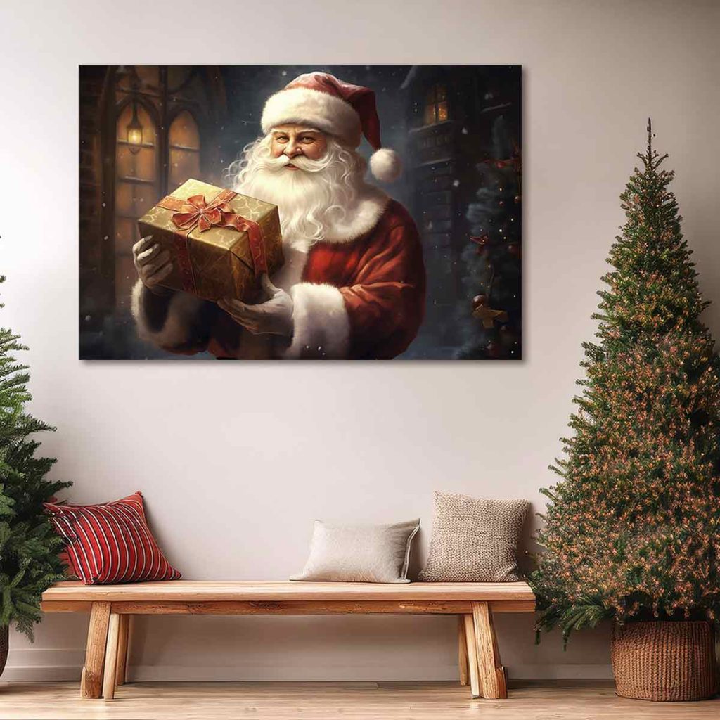 Toile de noël-Père noël