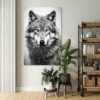 Tableau loup-Noir et blanc
