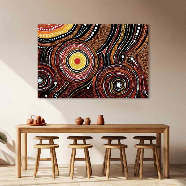 Tableau africain abstrait