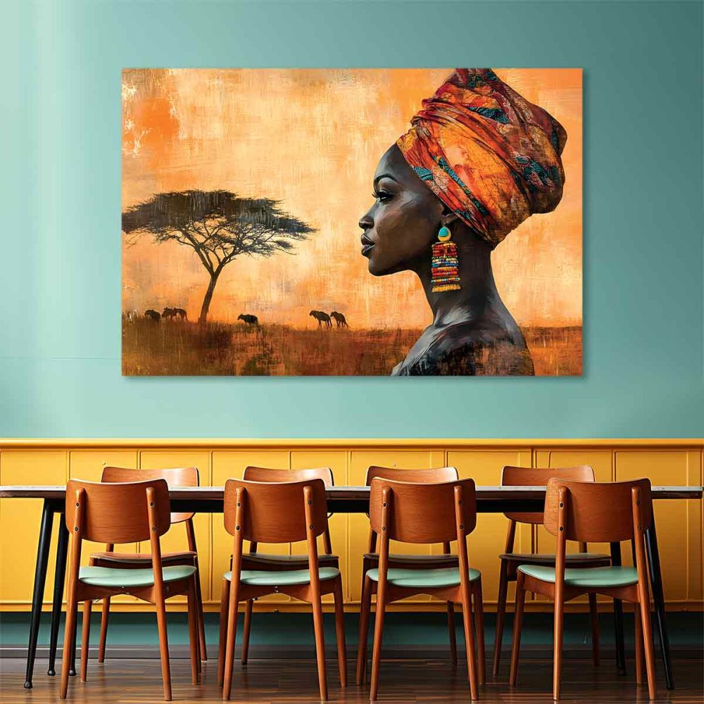 Tableau africain femme Tableau africain femme