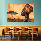 Tableau africain femme