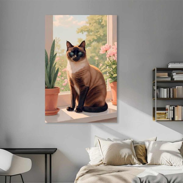 Tableau chat couleur