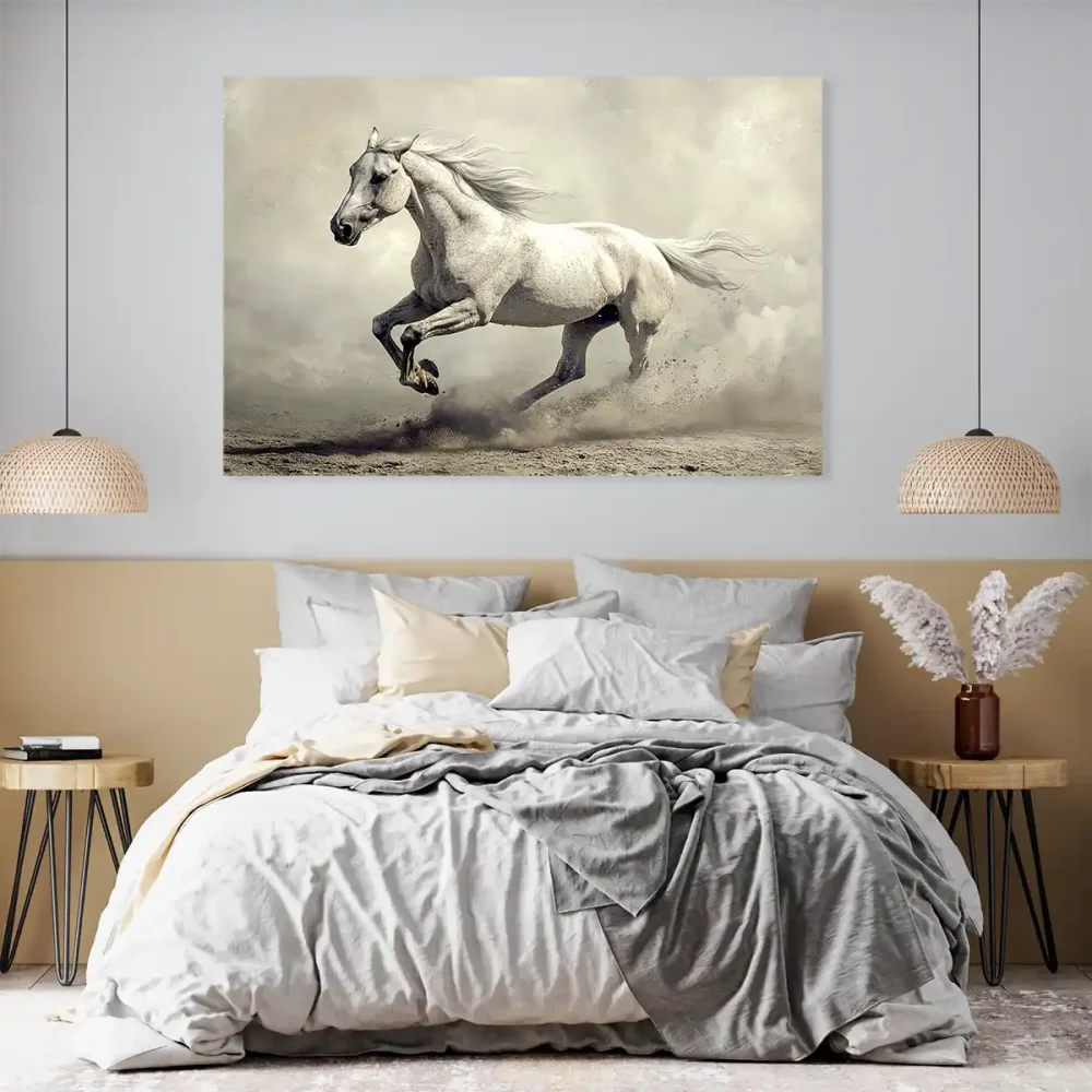 tableau cheval blanc sauvage tableau cheval blanc sauvage